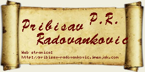 Pribisav Radovanković vizit kartica